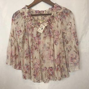 LOVESTITCH bell sleeve off the shoulder top Sz S